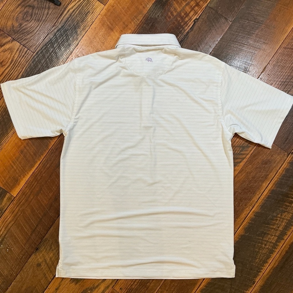 Onward Reserve Birdie Stripe Performance Polo Mirage Grey Size L - Picture 3 of 7